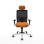 PIQUERAS Y CRESPO Silla de oficina Yunquera Naranja y Negro