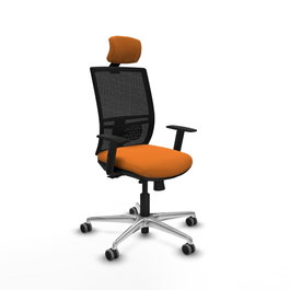 PIQUERAS Y CRESPO Silla de oficina Yunquera Naranja y Negro