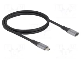 DeLOCK Cable de extensión USB Type-C™ 40 Gbps, PD 3.1 240 W, 1 m, Gris