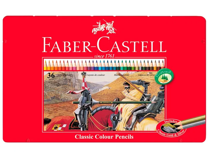 Faber Castell Lápices de Colores Caja Metálica 36 Colores Surtidos