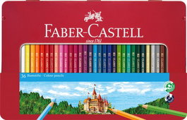 Faber Castell Lápices de Colores Caja Metálica 36 Colores Surtidos