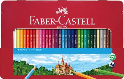 Faber-Castell Lápices de Colores Surtidos en Estuche Metálico