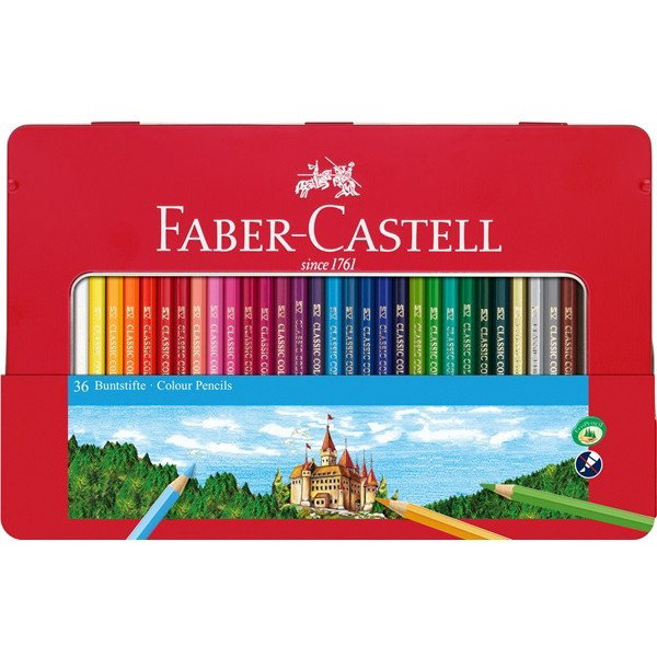 Faber-Castell Lápices de Colores Surtidos en Estuche Metálico