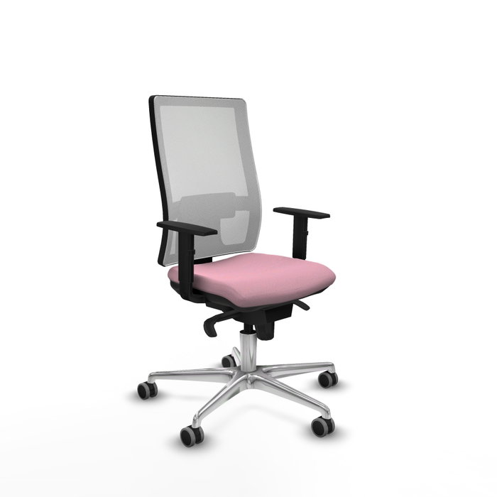 PIQUERAS Y CRESPO Silla de oficina Horna Rosa con Malla Blanca PIQUERAS Y CRESPO Silla de oficina Horna Rosa con Malla Blanca