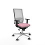 PIQUERAS Y CRESPO Silla de oficina Horna Rosa con Malla Blanca