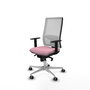 PIQUERAS Y CRESPO Silla de oficina Horna Rosa con Malla Blanca