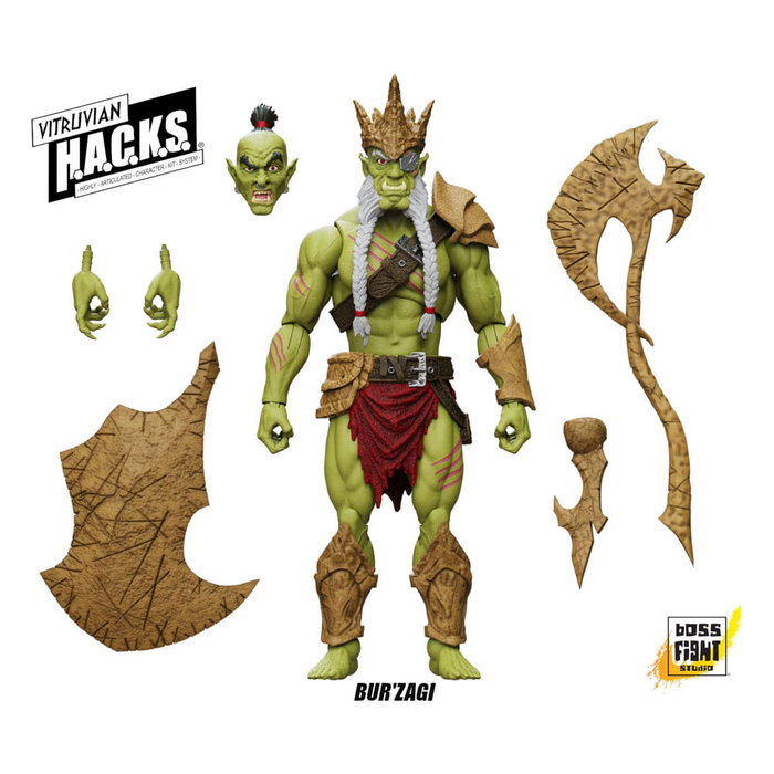 Vitruvian H.A.C.K.S. Figura Mighty Orc Sovran Bur'Zagi