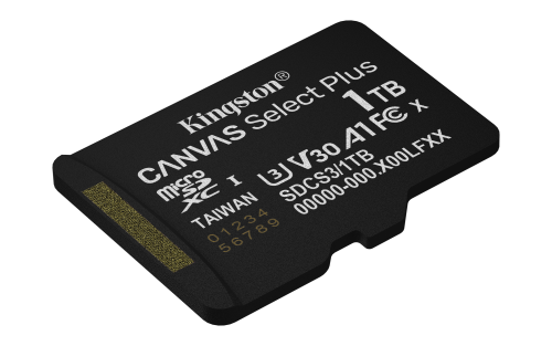 Kingston SDCS3/1TB Tarjeta MicroSDXC de 1TB, Velocidad de Lectura 150MB/s, Clase A1, UHS-I U3 V30, Incluye Adaptador SD Kingston SDCS3/1TB Tarjeta MicroSDXC de 1TB, Velocidad de Lectura 150MB/s, Clase A1, UHS-I U3 V30, Incluye Adaptador SD