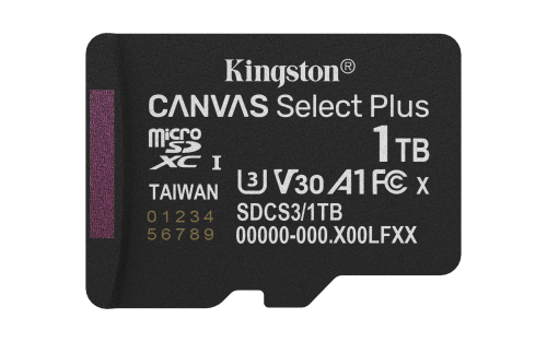 Kingston SDCS3/1TB Tarjeta MicroSDXC de 1TB, Velocidad de Lectura 150MB/s, Clase A1, UHS-I U3 V30, Incluye Adaptador SD Kingston SDCS3/1TB Tarjeta MicroSDXC de 1TB, Velocidad de Lectura 150MB/s, Clase A1, UHS-I U3 V30, Incluye Adaptador SD