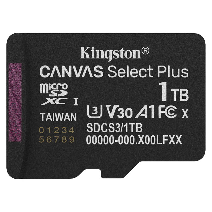 Kingston Canvas Select Plus 1TB microSDXC con Adaptador Kingston Canvas Select Plus 1TB microSDXC con Adaptador