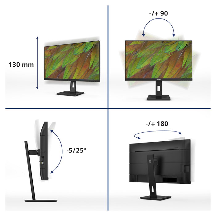 Philips 27B1U3900/00 Monitor 27 pulg. 4K Ultra HD IPS USB-C Negro