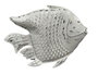 DKD Home Decor Decoración de Metal Pez Decapé Blanco