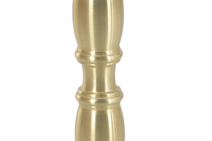 DKD Home Decor Mesita Auxiliar Moderno Blanco Dorado Cristal Marmol 41 x 53 x 41 cm