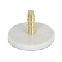 DKD Home Decor Mesita Auxiliar de Cristal y Mármol Blanco y Dorado