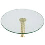DKD Home Decor Mesita Auxiliar de Cristal y Mármol Blanco y Dorado