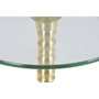 DKD Home Decor Mesita Auxiliar de Cristal y Mármol Blanco y Dorado