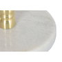 DKD Home Decor Mesita Auxiliar de Cristal y Mármol Blanco y Dorado