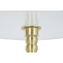 DKD Home Decor Mesita Auxiliar de Cristal y Mármol Blanco y Dorado