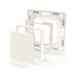 Shelly BLU Wall Switch 4 Interruptor Inteligente Bluetooth de 4 Botones, Marfil, Batería CR2032, 10 m Rango