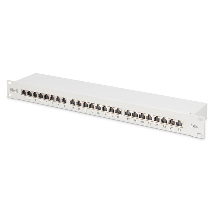 Digitus Patchpanel 1HE 24-Port Cat6a Gigabit Ethernet Gris Digitus Patchpanel 1HE 24-Port Cat6a Gigabit Ethernet Gris