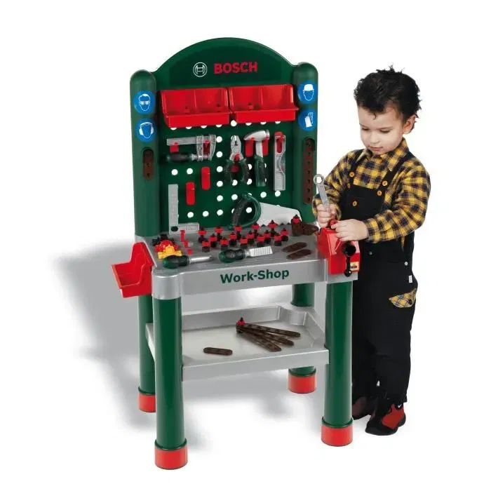 Bosch Banco de trabajo para niños con 75 accesorios - A partir de 3 años Bosch Banco de trabajo para niños con 75 accesorios - A partir de 3 años