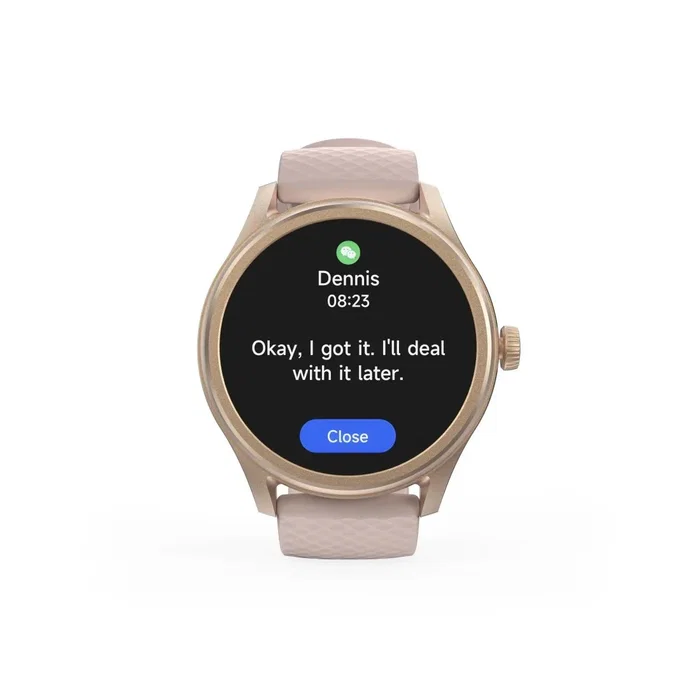Hama Smartwatch FIT Watch 5010 Oro Rosa, Pantalla Táctil LCD 1.38", Llamadas, Monitor de Salud (Frecuencia Cardíaca, SpO2, Sueño), Impermeable IP68, 100+ Deportes, Batería 7 Días