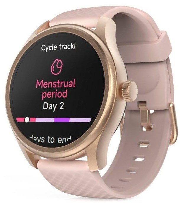 Hama Fit Watch 5010 Smartwatch rosa dorado, pantalla LED-LCD 1,38", pulsómetro, oxímetro SpO2, compatible con Android/iOS