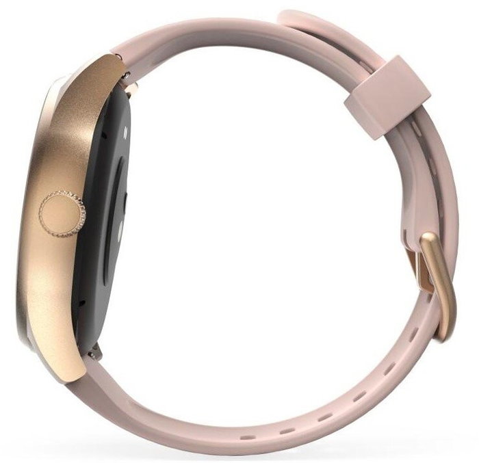 Hama Fit Watch 5010 Smartwatch rosa dorado, pantalla LED-LCD 1,38", pulsómetro, oxímetro SpO2, compatible con Android/iOS