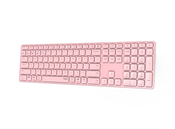 Rapoo E9800M Teclado Bluetooth QWERTY Rosa