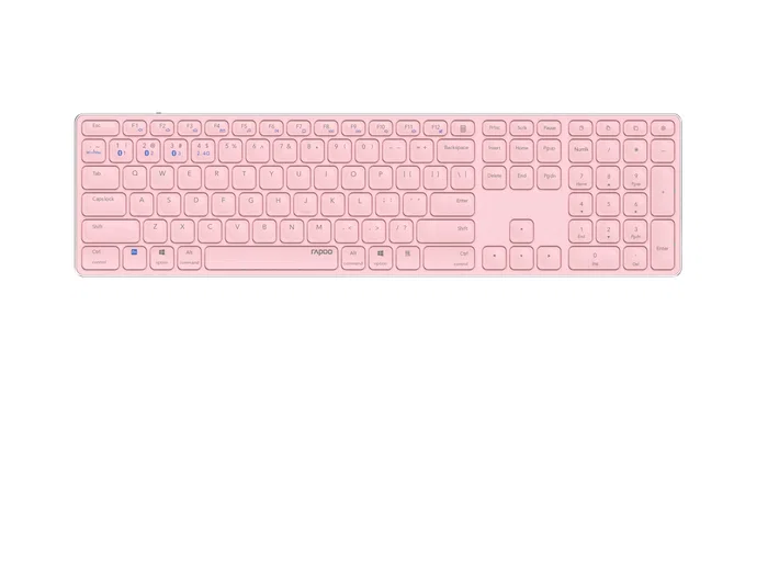 Rapoo E9800M Teclado Bluetooth QWERTY Rosa Rapoo E9800M Teclado Bluetooth QWERTY Rosa