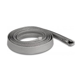 DeLOCK Manga trenzada con cierre de cremallera resistente al calor 2 m x 20 mm gris
