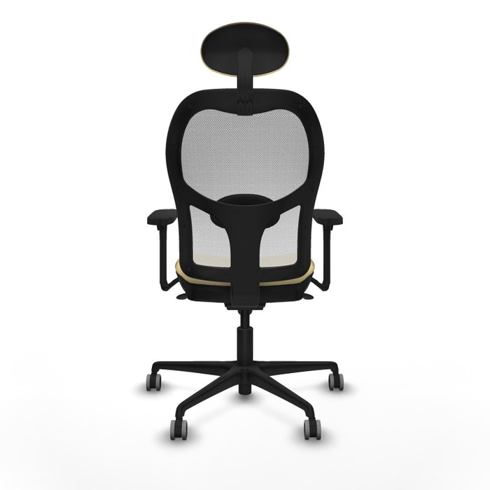 PIQUERAS Y CRESPO Silla de oficina Jorquera con mecanismo Sincro, Crema y Blanco