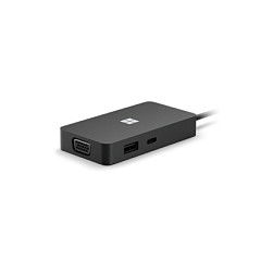 Microsoft 1E4-00002 Hub USB-C Travel Negro HDMI RJ-45 USB 3.2 Gen 1 Type-C USB 3.2 Gen 2 Type-A VGA