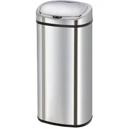 Kitchen Move Majestic Cubo de Basura Automático de Cocina 80 Litros Acero Inoxidable y ABS con Tapa Cromada