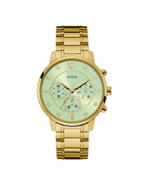 Guess W0941L6 Reloj para Mujer Dorado con Esfera Verde