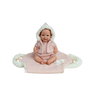 Muñecas Arias Muñeca Reborn Mabel Rosa 35 cm con Saco y Portabebé - Juguete para Niñas