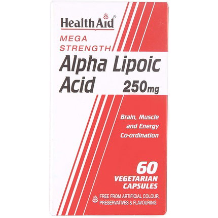 HEALTH AID Ácido Alfa Lipoico 250 mg 60 cápsulas vegetales