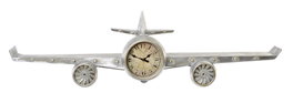 DKD Home Decor Reloj de Pared Vintage Plateado 102 x 26 x 22 cm
