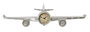 DKD Home Decor Reloj de Pared Vintage Plateado 102 x 26 x 22 cm