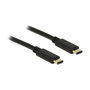DeLOCK Cable USB 2.0 Tipo-C a Tipo-C de 2 m, 3 A, Negro