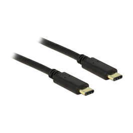 DeLOCK Cable USB-C (Macho/Macho) USB 2.0 2m Negro - 480 Mbit/s, 3A, Para Datos y Carga - Ref. ST-ST