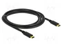 DeLOCK Cable USB 2.0 Tipo-C a Tipo-C de 2 m, 3 A, Negro