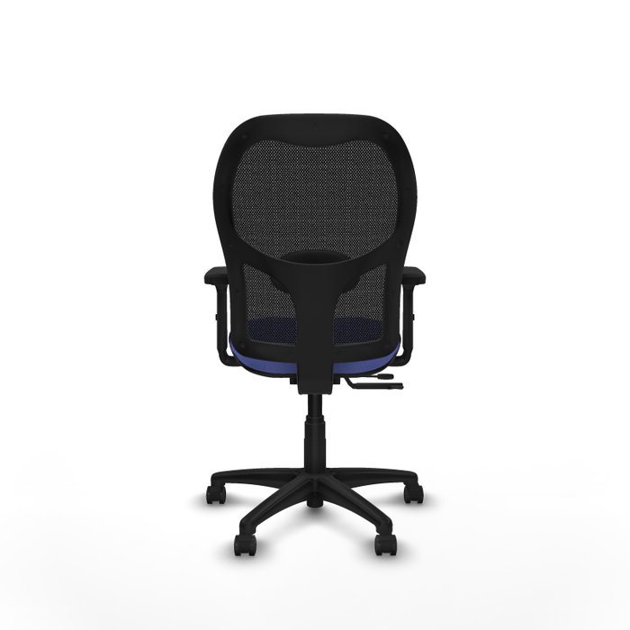 PIQUERAS Y CRESPO Silla de oficina Alocén malla negra Bali azul claro