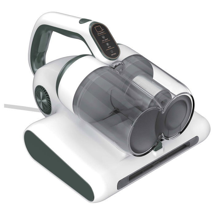 Hoover HMC510UV011 Aspirador para Colchones Sin Bolsa, con Filtro Ciclónico/Espuma y Control Electrónico, 0.6L, 5m Cable, 2.22kg, Blanco Salvia, Garantía 2 Años