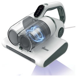 Hoover HMC510UV011 Aspirador para Colchones Manual, 0.6 L, UV-C, Filtro HEPA Lavable, 5 m de Cable, Color Salvia y Blanco