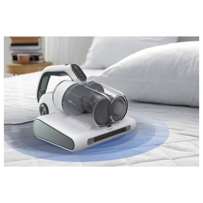 Hoover HMC510UV011 Aspirador para Colchones Sin Bolsa, con Filtro Ciclónico/Espuma y Control Electrónico, 0.6L, 5m Cable, 2.22kg, Blanco Salvia, Garantía 2 Años