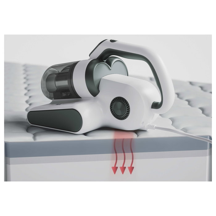 Hoover HMC510UV011 Aspirador para Colchones Sin Bolsa, con Filtro Ciclónico/Espuma y Control Electrónico, 0.6L, 5m Cable, 2.22kg, Blanco Salvia, Garantía 2 Años