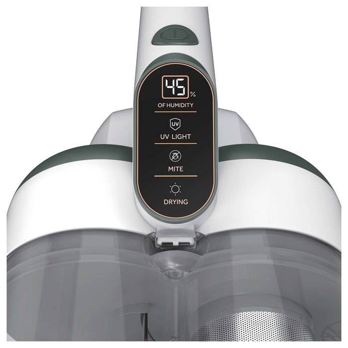 Hoover HMC510UV011 Aspirador para Colchones Sin Bolsa, con Filtro Ciclónico/Espuma y Control Electrónico, 0.6L, 5m Cable, 2.22kg, Blanco Salvia, Garantía 2 Años