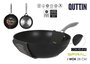 Quttin Sartén Wok 28 cm Aluminio Forjado Inducción Espiral (4 Unidades)