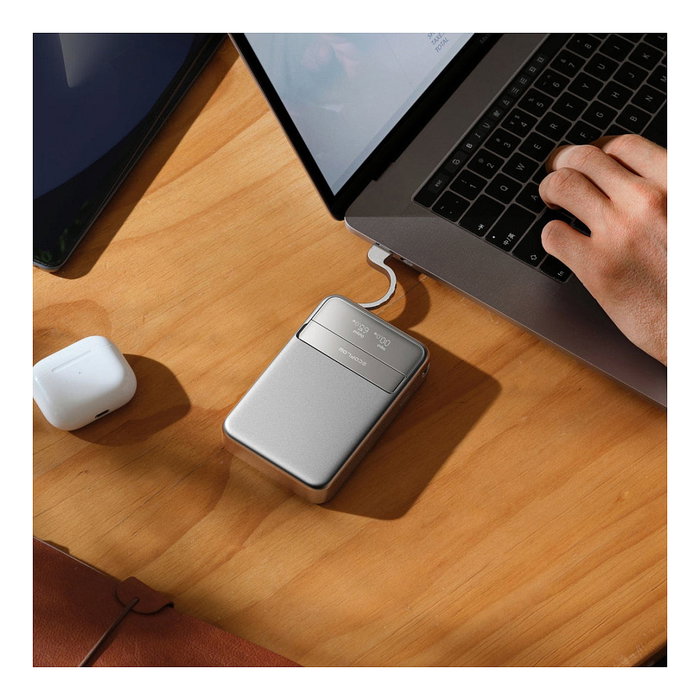 EcoFlow EF-RAPID5000-EU Rapid 5000 Power Bank 5000 mAh Plata - Batería Externa con Carga Rápida Power Delivery 65W USB-C y Carga Inalámbrica 15W